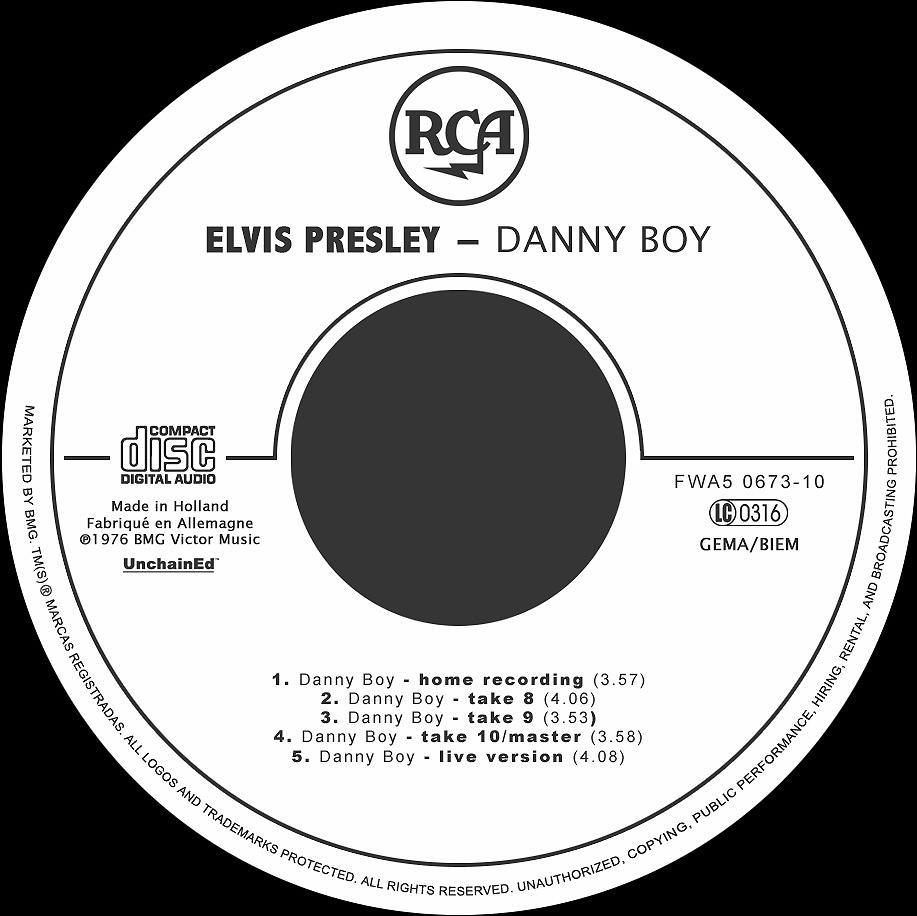 Elvis Presley  Danny Boy : CDs cd